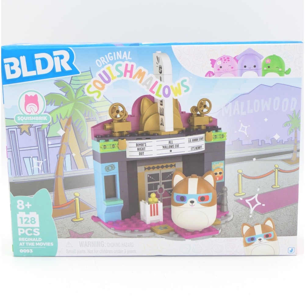 BLDR x Original Squishmallows Reginald At The Movies 0093 128 Pcs Age 8+ Toy Set